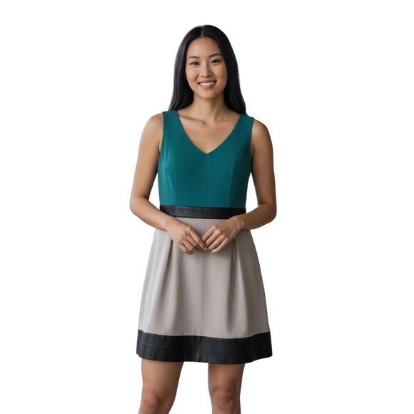 Kensie Color Block Dress Size: M - Picture 1 of 8